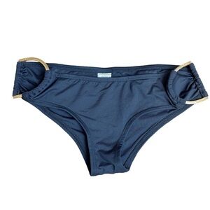 L*Space Charcoal Diva Ring Bikini Bottom Cheeky Swim BOTTOM ONLY